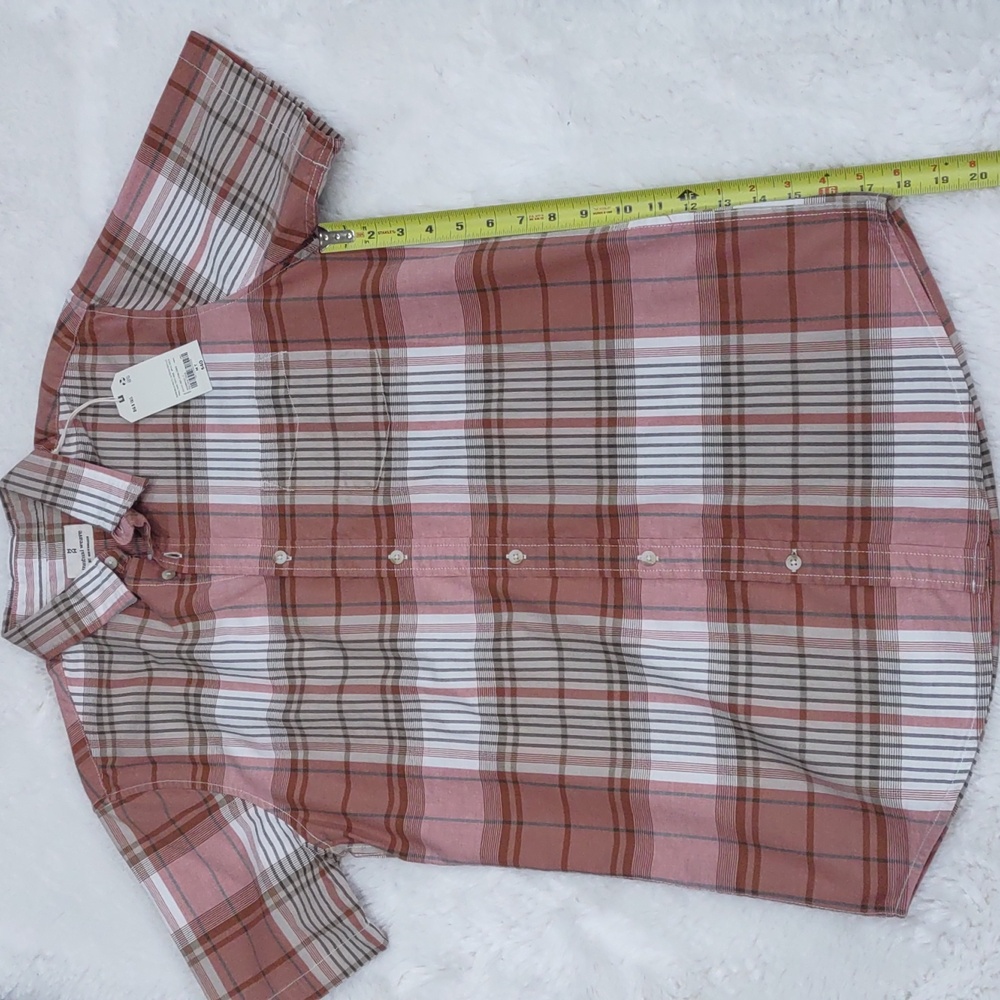 MUTUAL WEAVE Plaid Shirt - Brown and Pink - Picture 10 of 15